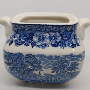 Woodland Enoch Wedgwood Sugar Bowl Cream/Blue